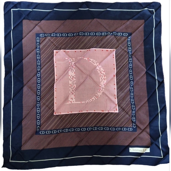 Vintage Dior Monogram Silk Scarf - Picture 2 of 16